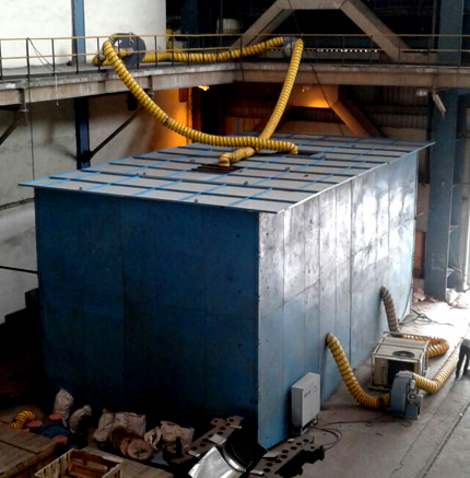 rotors 1 - healthy work environment inside alumina blast chamber